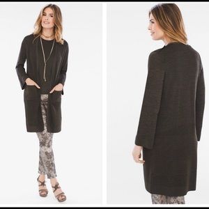 Chico’s Mix Stitch Cardigan Set, Ambered Olive (size 0)